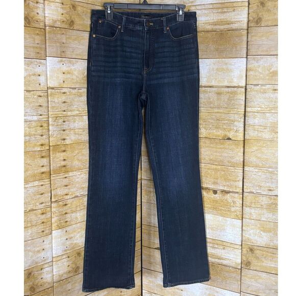 TALBOTS BARELY BOOT CASUAL CLASSIC MID-RISE EVERYDAY WEAR BOOTCUT JEANS SIZE 8 - Picture 1 of 2